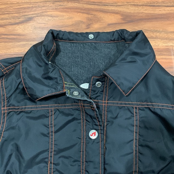 Johnny Blaze Kids “Flame” Reversable Heavy Denim Jacket - SIZE SEE MEASUREMENTS - Picture 7 of 16